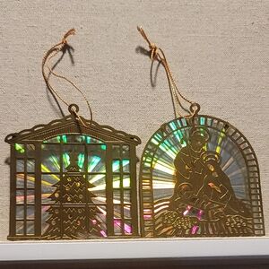 Vintage Avon Gift Collection Christmas Reflection Ornaments Nativity/Tree